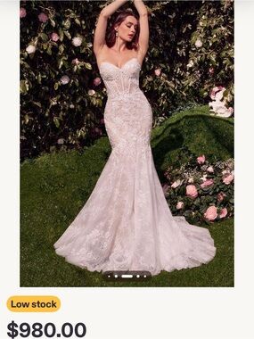 Lace Bustier Wedding Slip Dress in White